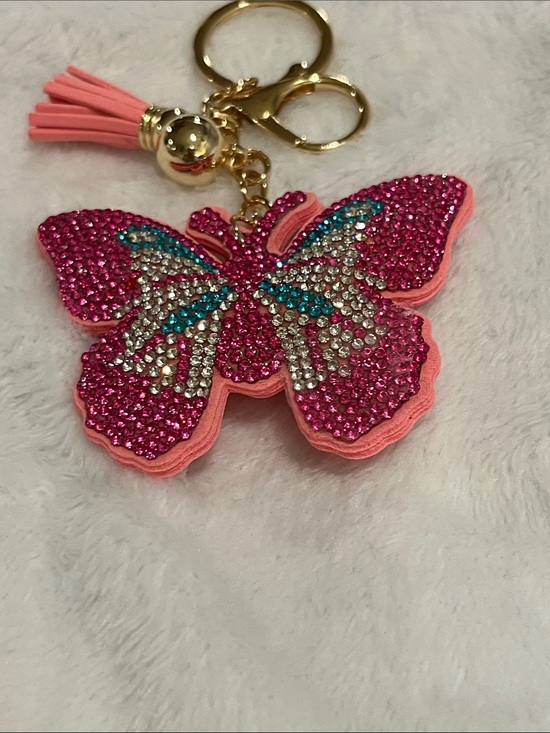 Accessories - Glitter Butterfly Tassel Bag Charm/Keychain